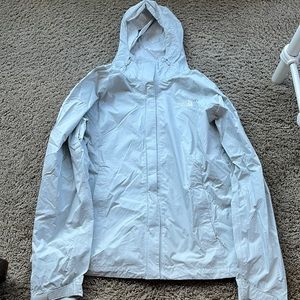 Light Gray North Face rain jacket XL